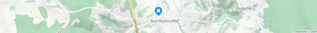 Kartendarstellung des Standorts für Thermen Apotheke in 8271 Bad Waltersdorf